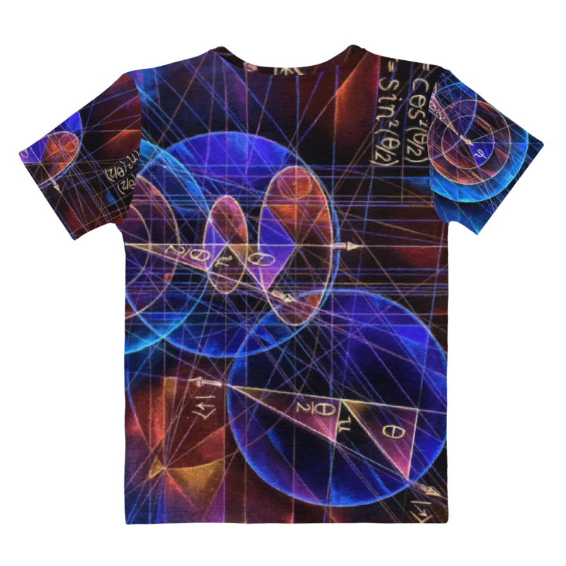 Spinning Projection - Quantum Physics Negative Art Women's Crew Neck T-Shirt product image (4)