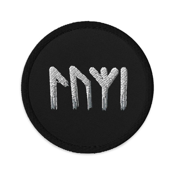 Nordische Runen | Schwarz | Patch Rund product image (1)