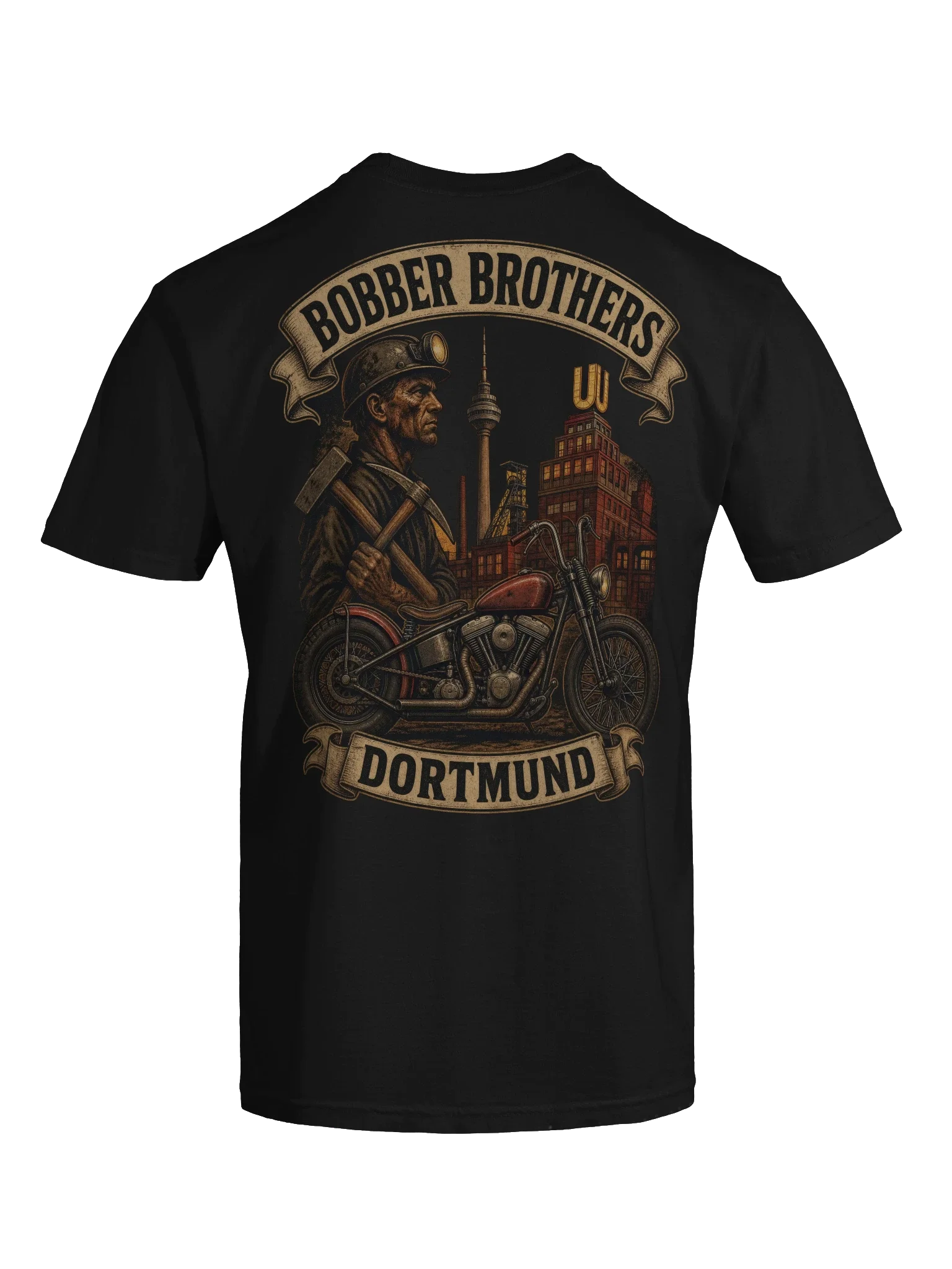 Dortmund motorcycle t-shirt design by Bobber Brothers