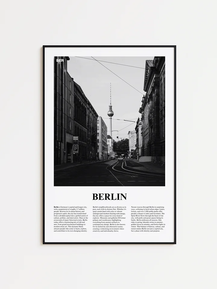 Berlin 02 Newspaper Poster | Framed product image (1)