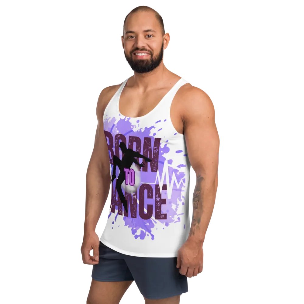 Born to Dance His Silhouette Energetic Vibes Full Print Tank product image (11)