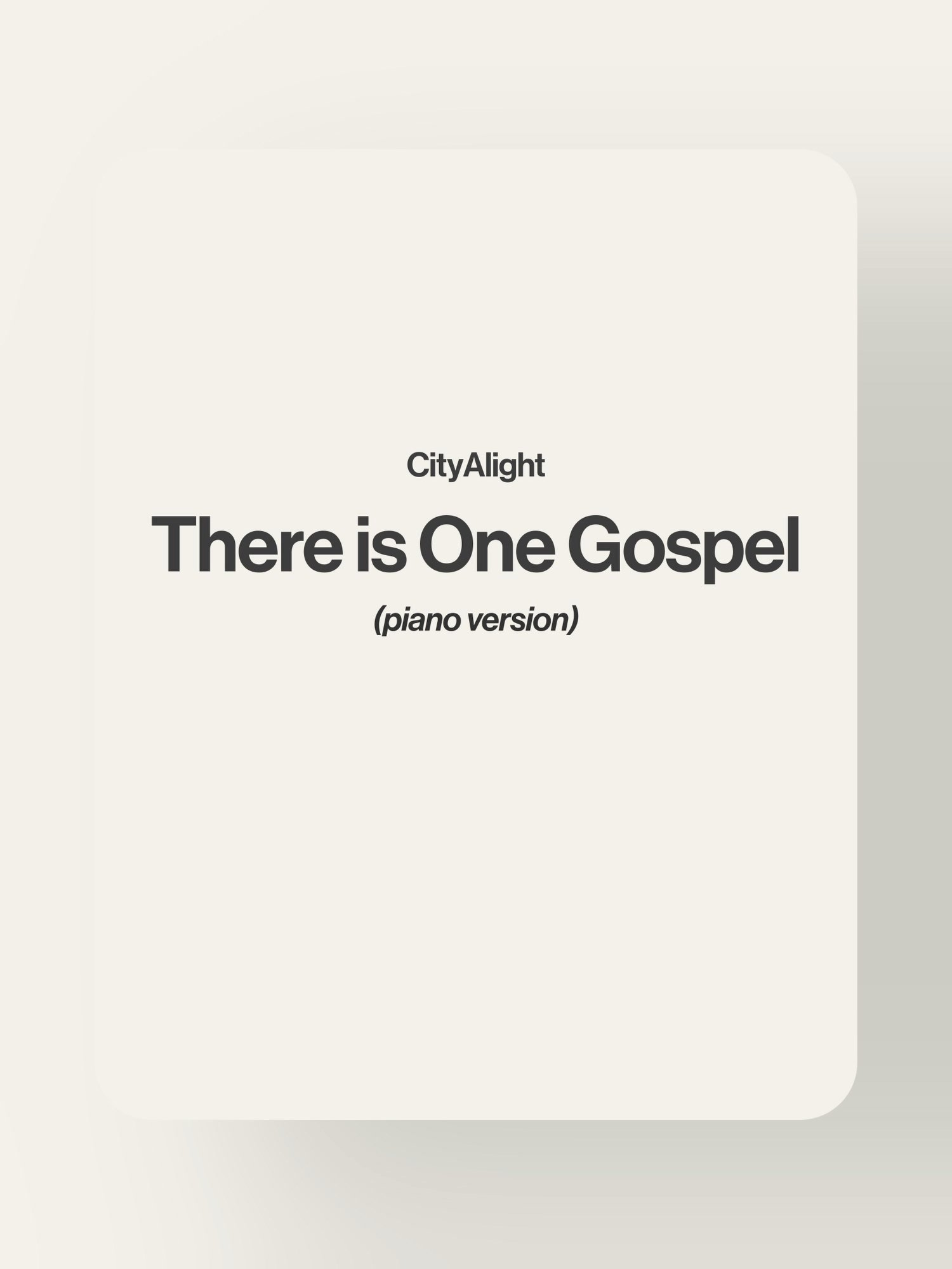 There is One Gospel - CityAlight product image (1)