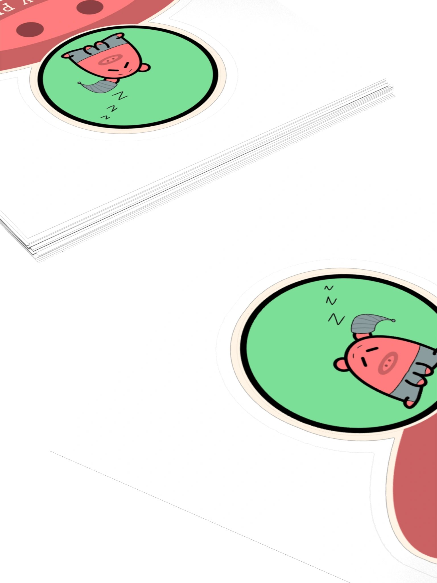 Sleepy Pig Snout Sticker product image (10)
