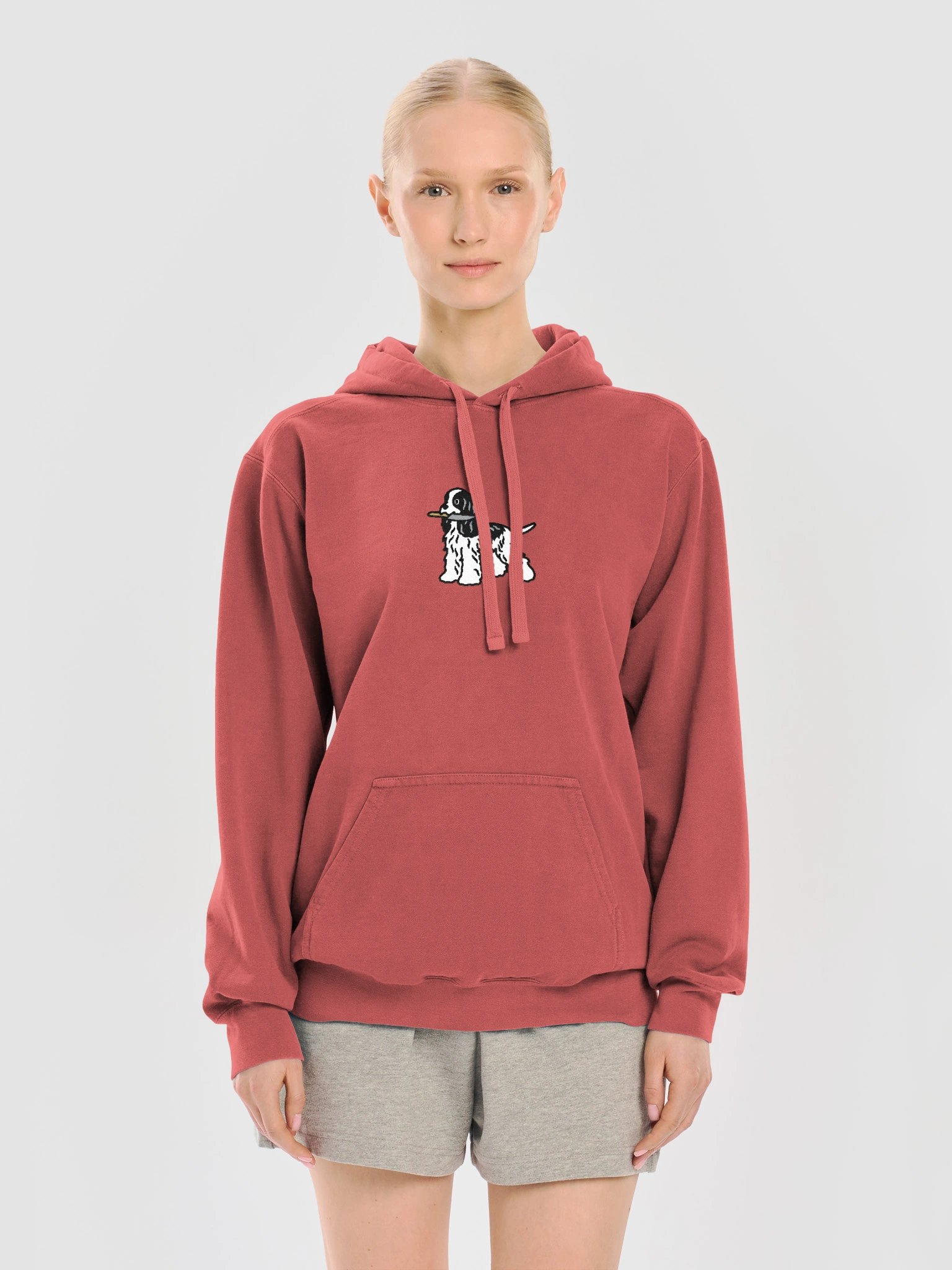 Funny Chibi-Style American Cocker Spaniel(Parti, Black) Embroidered Premium Hoodie product image (29)