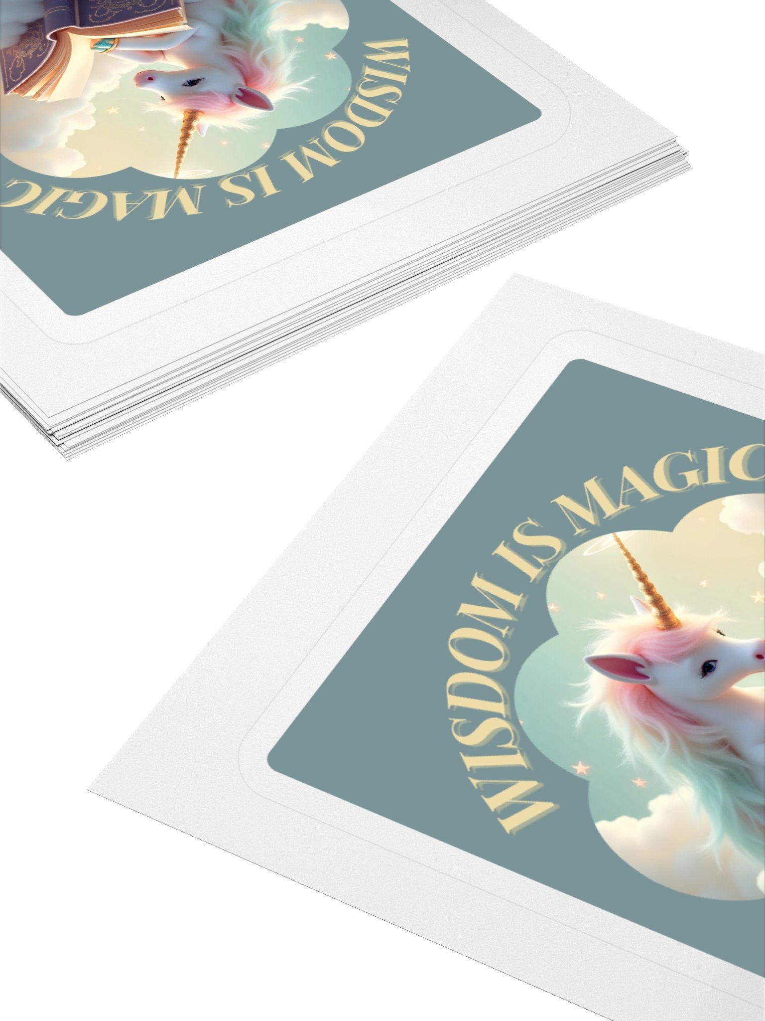Wisdom Is Magic - Cute Unicorn Sticker product image (4)