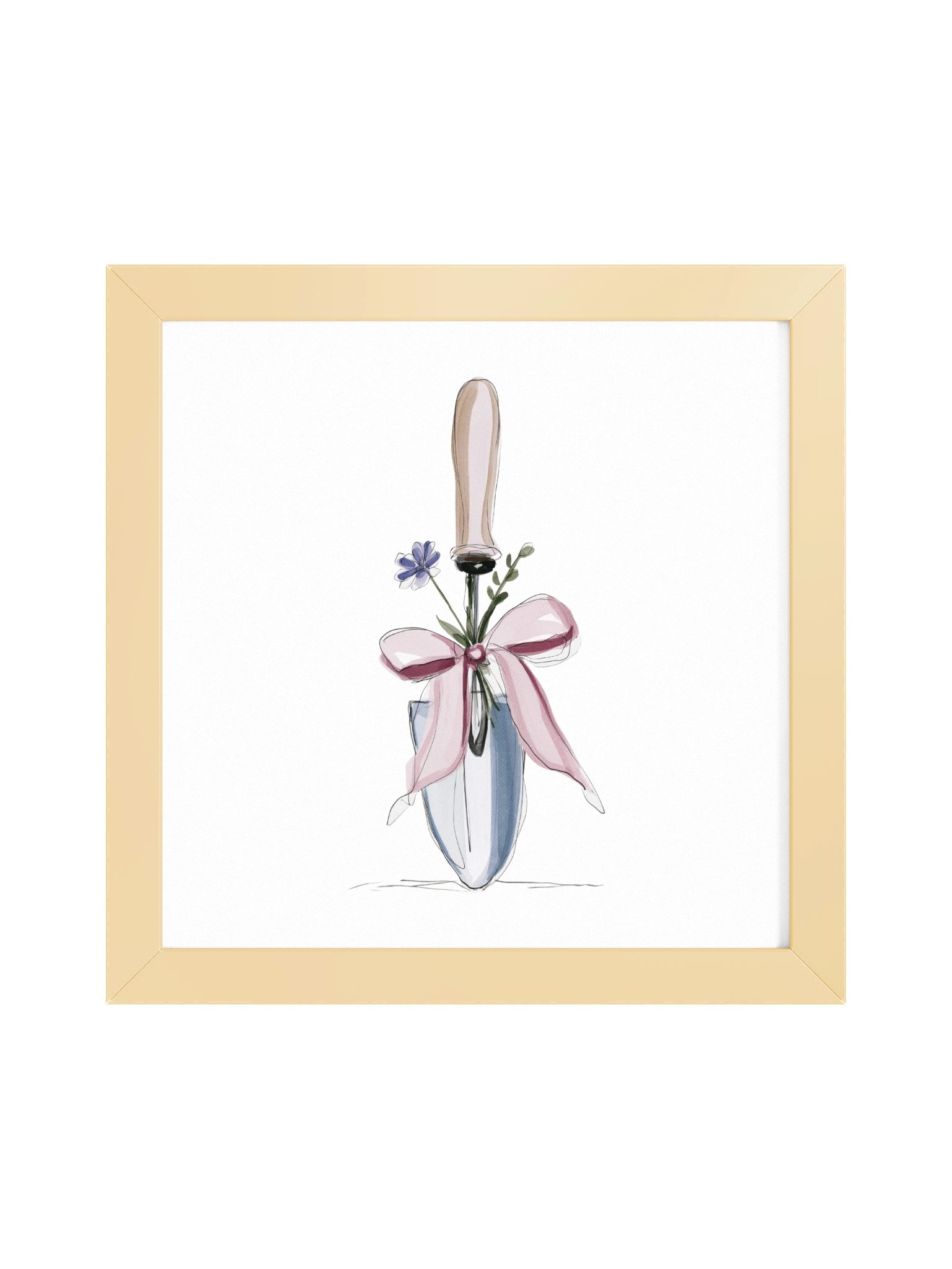 Wildflower Reverie — The Gardener’s Ribbon Framed Art Print (10x10") product image (5)