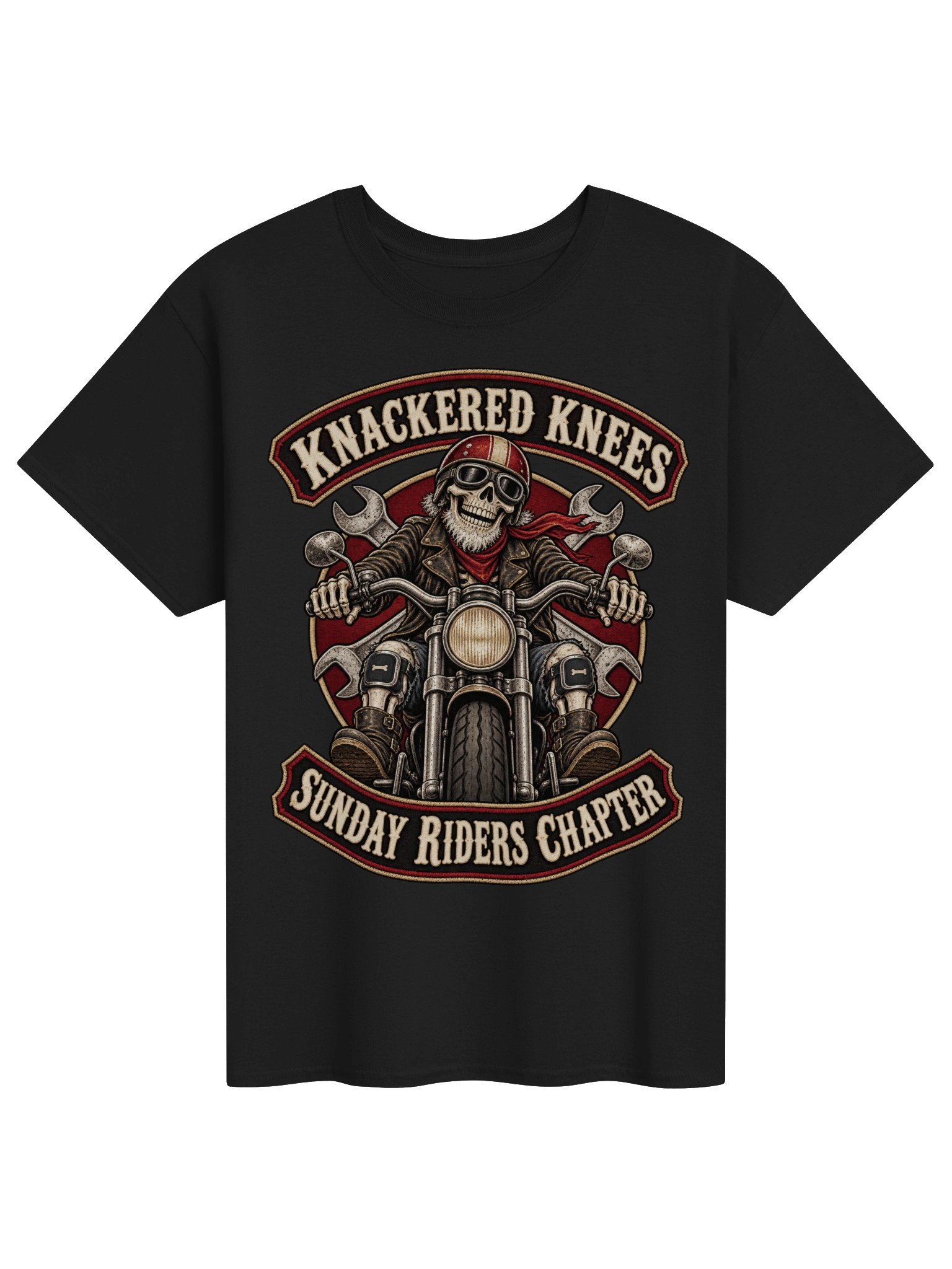 Knackered Knees Sunday Riders Chapter – Biker T-Shirt product image (1)