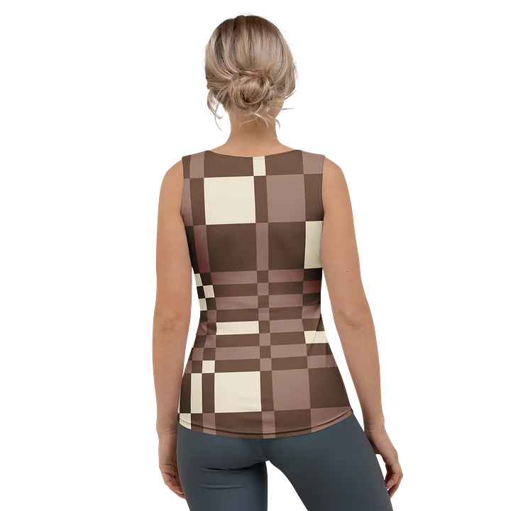 Neutral Plaid Geometric Women's Tank Top product image (2)