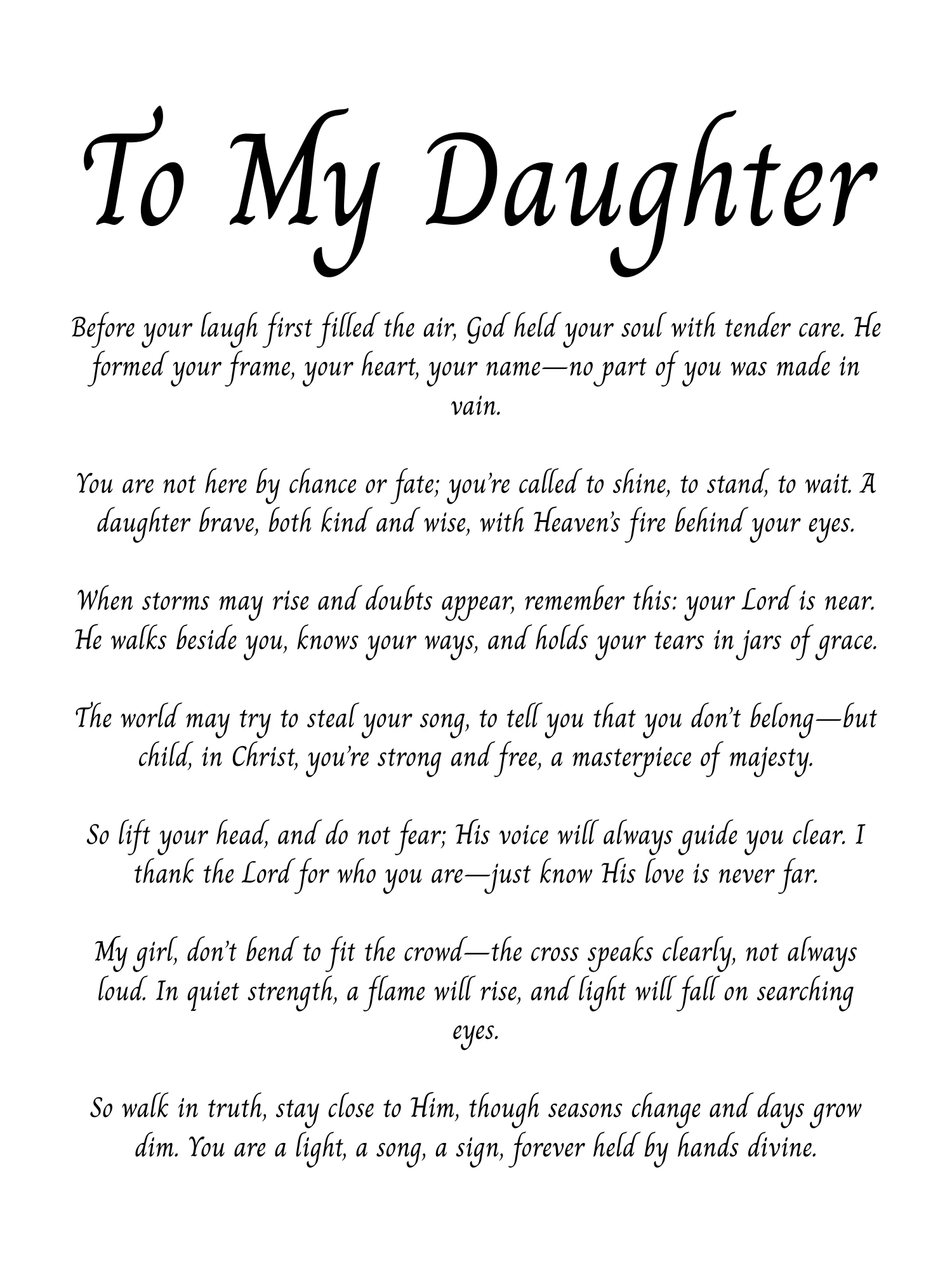 To My Daughter product image (2)