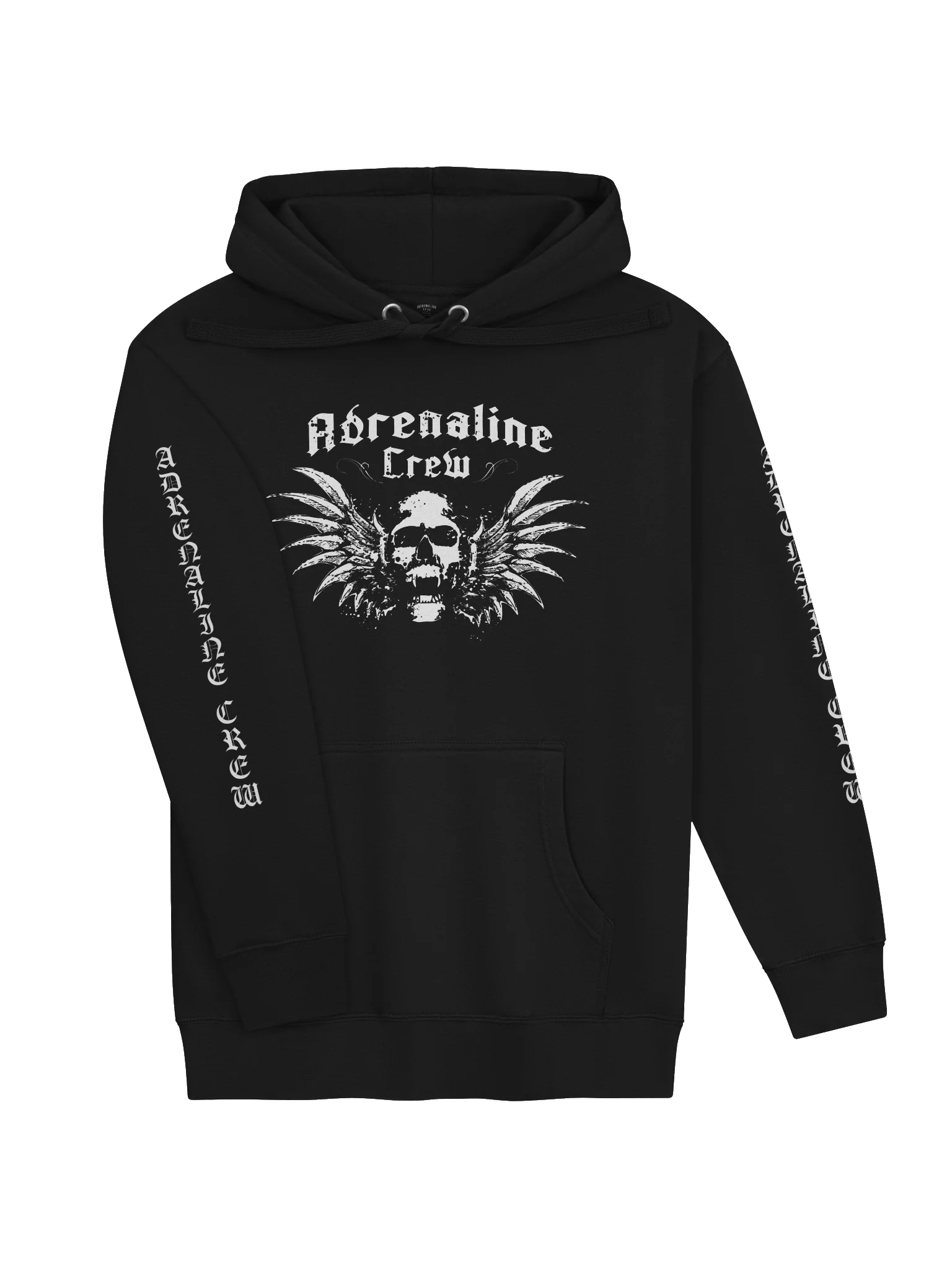 Adrenaline Crew Classic Skull Hoodie – Black product image (3)
