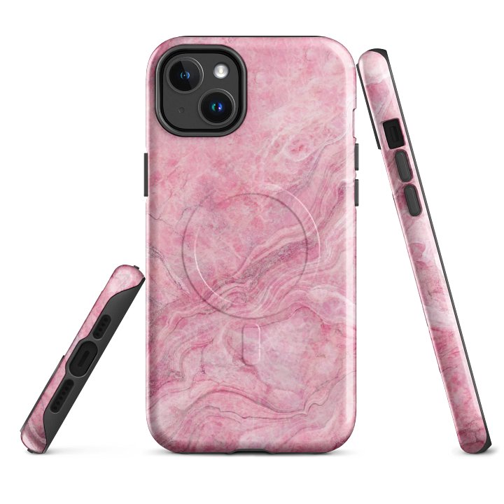 Marbled Pink MagSafe® Compatible Tough Case for iPhone product image (2)
