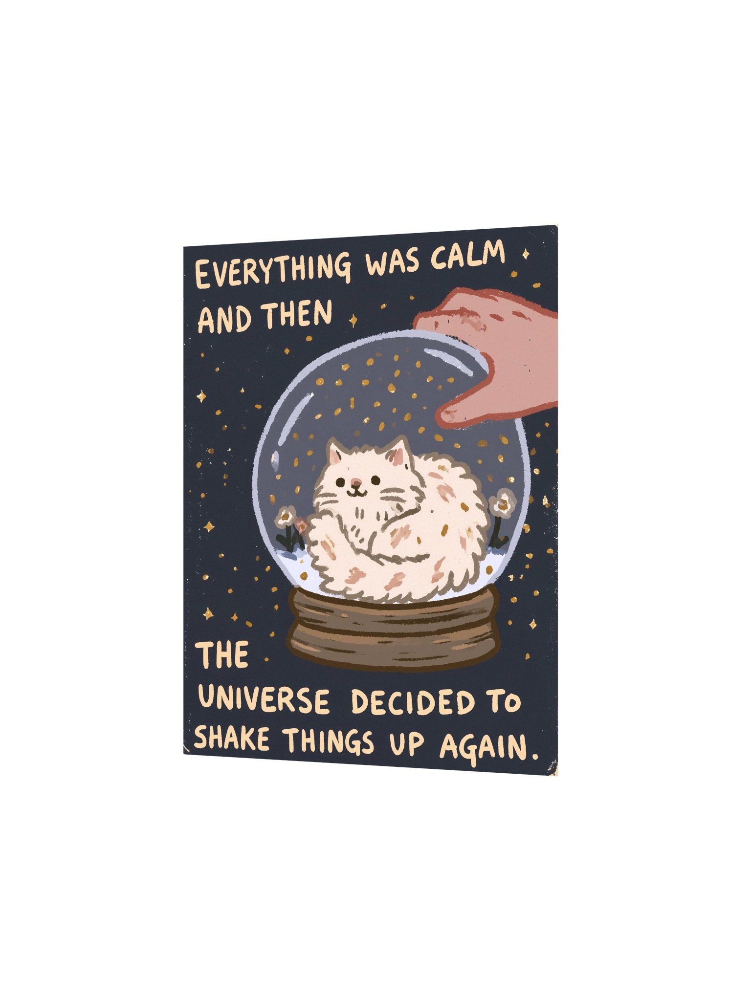 Cosmic Cat Snow Globe Poster product image (9)