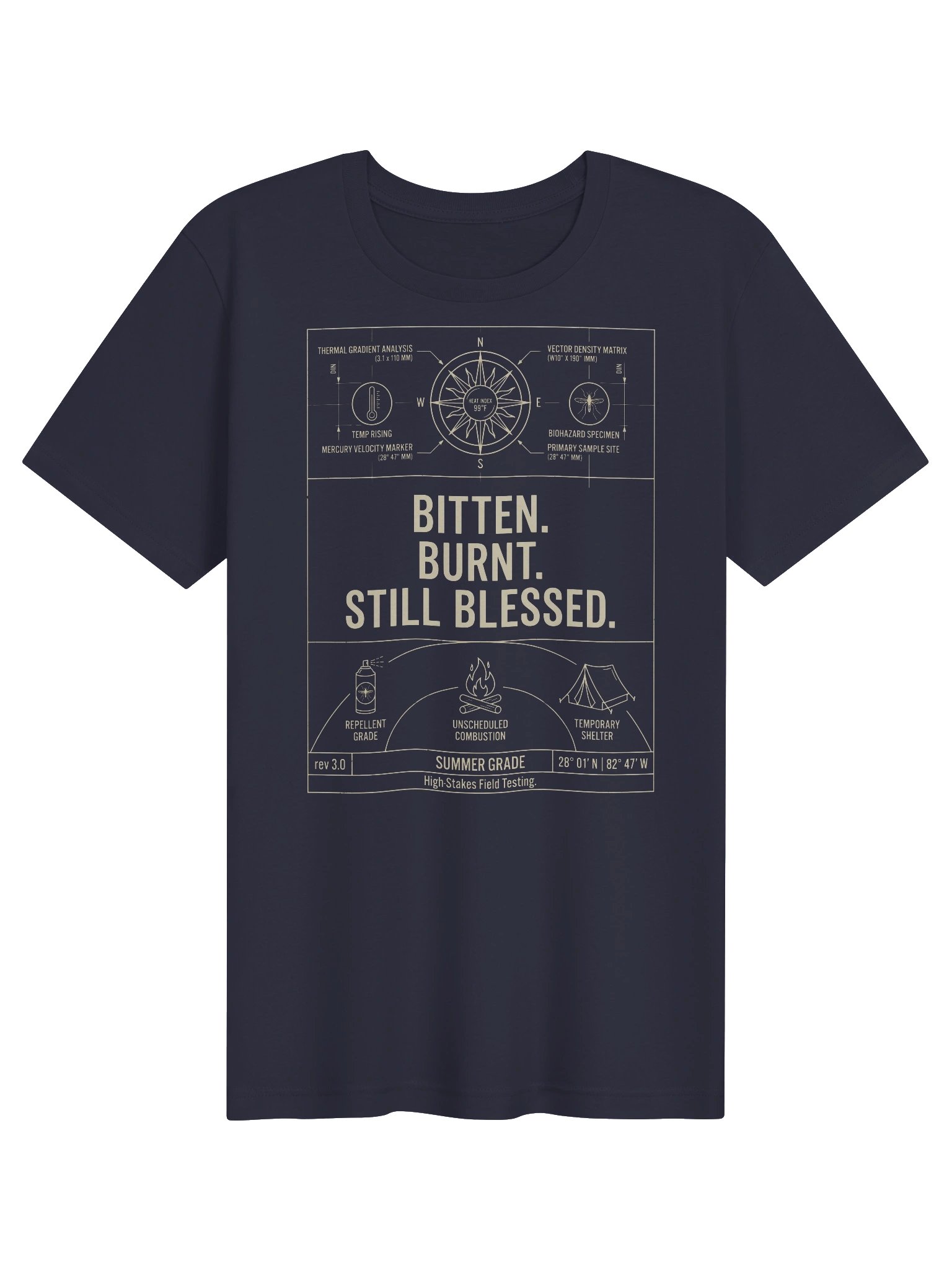 Bitten Burnt Still Blessed Florida Blueprint Tee product image (1)