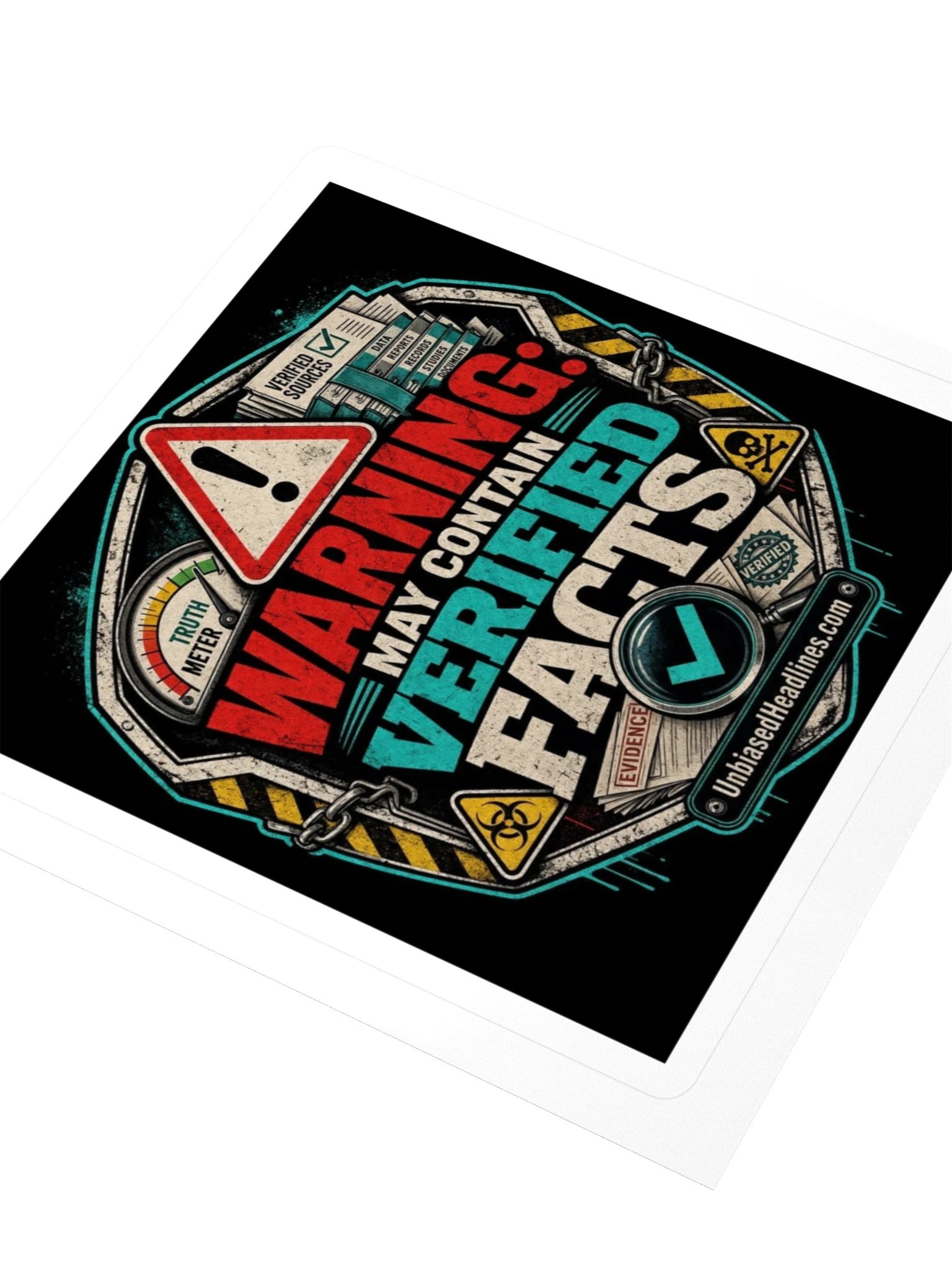 Warning: May Contain Verified Facts Sticker product image (3)
