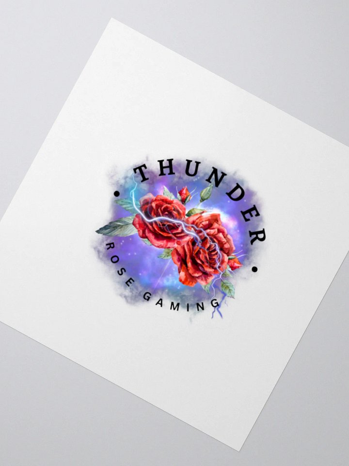 Black Letter Thunder Rose Kiss Cut Stickers product image (2)