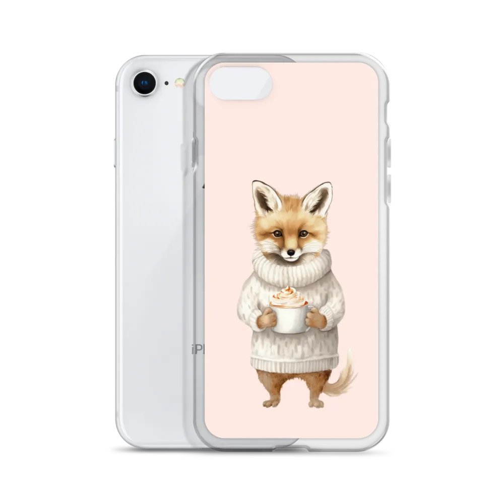 Cozy Fox Knitted Sweater iPhone Clear Case product image (4)
