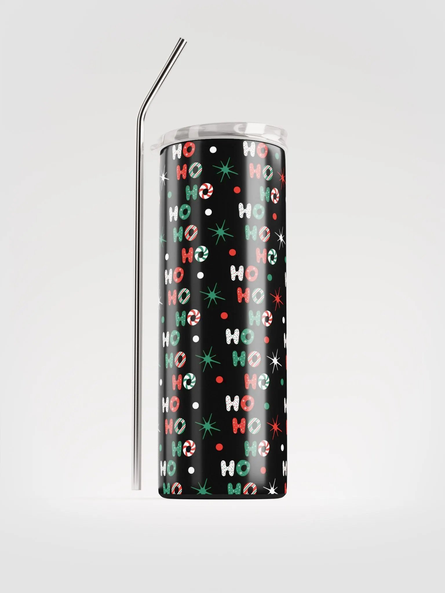 Festive "Ho Ho Ho" Stainless Steel Tumbler product image (1)