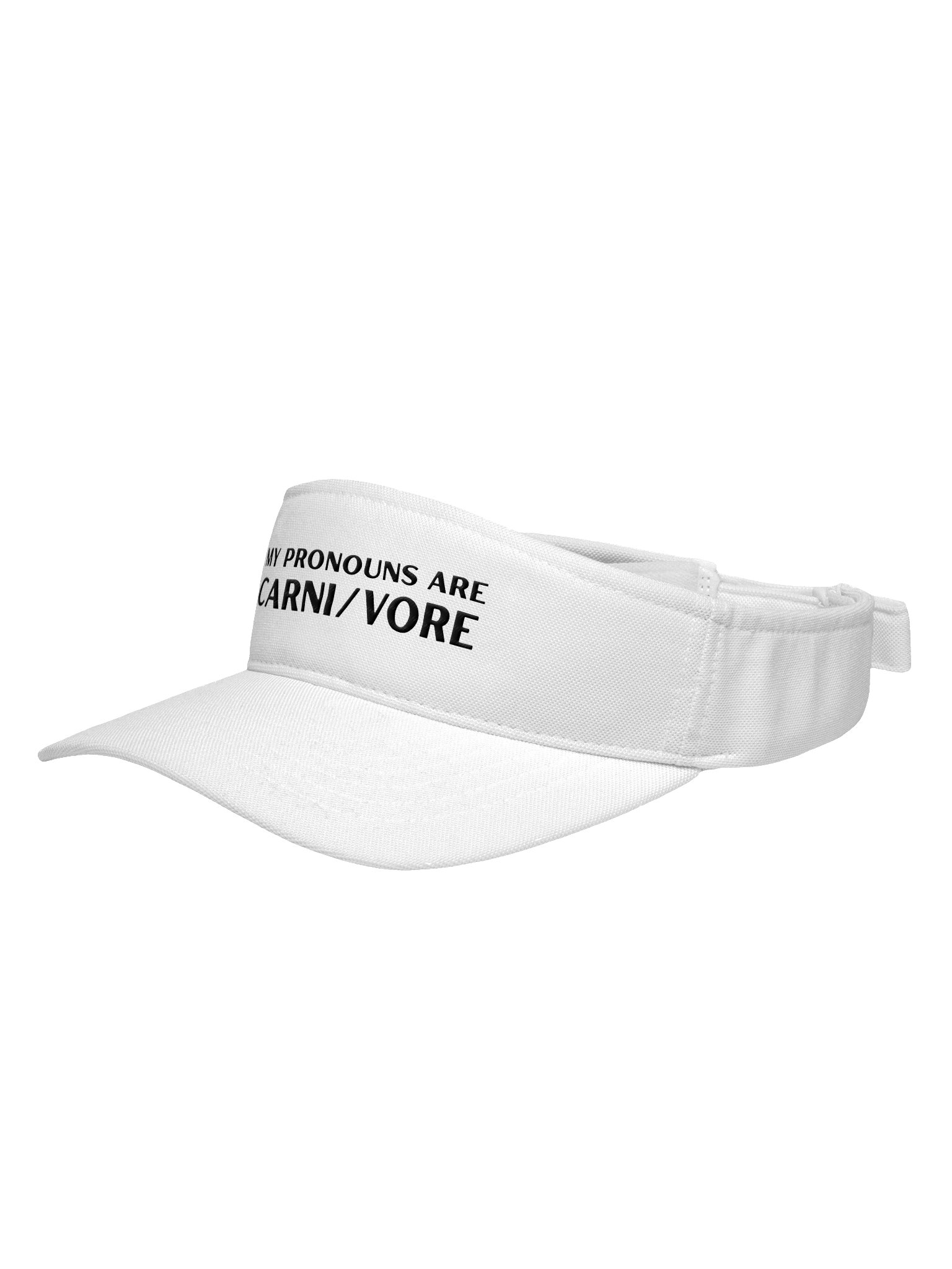 White Visor - My Pronouns Are Carnivore product image (4)