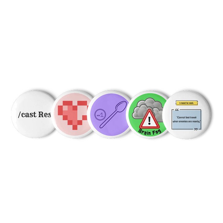 Comfort Command Center Pin Set | 5 Enamel Pins for Spoonies product image (1)
