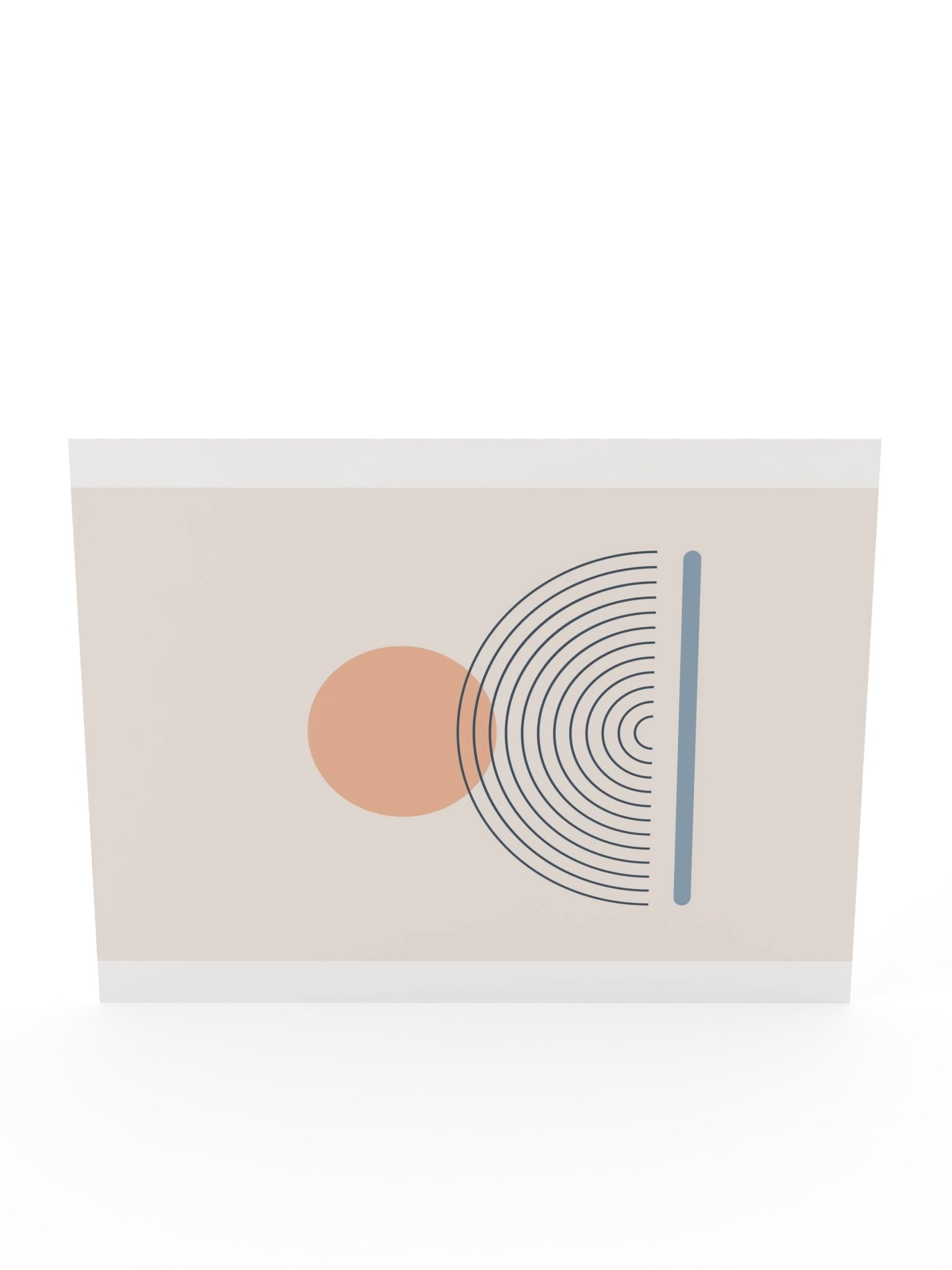 Peach Sunrise Rainbow Print | Dusty Blue Bathroom Wall Art product image (12)