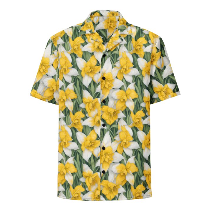 Floral Pattern Daffodil Flowers Hawaiian Shirt product image (1)