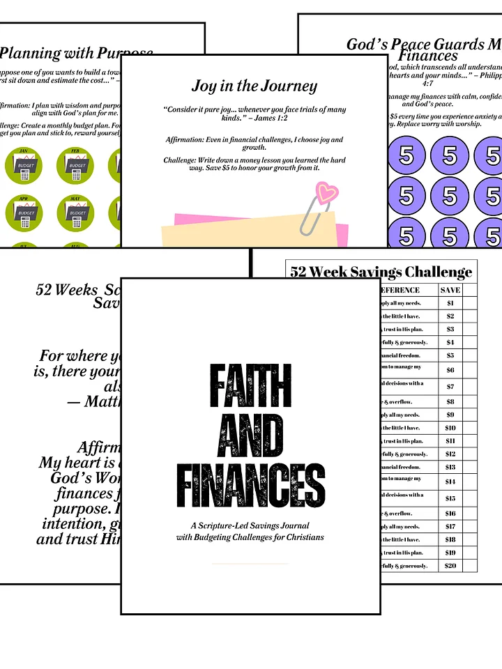 Faith & Finances Savings Challenge Workbook product image (1)