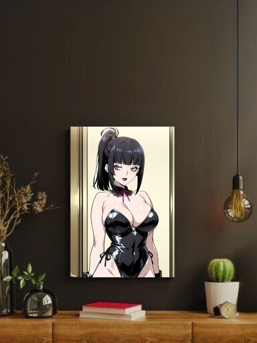 Metal Print - Luna Rain Original Character Black Latex Bunny Suit - 8x10 product image (2)
