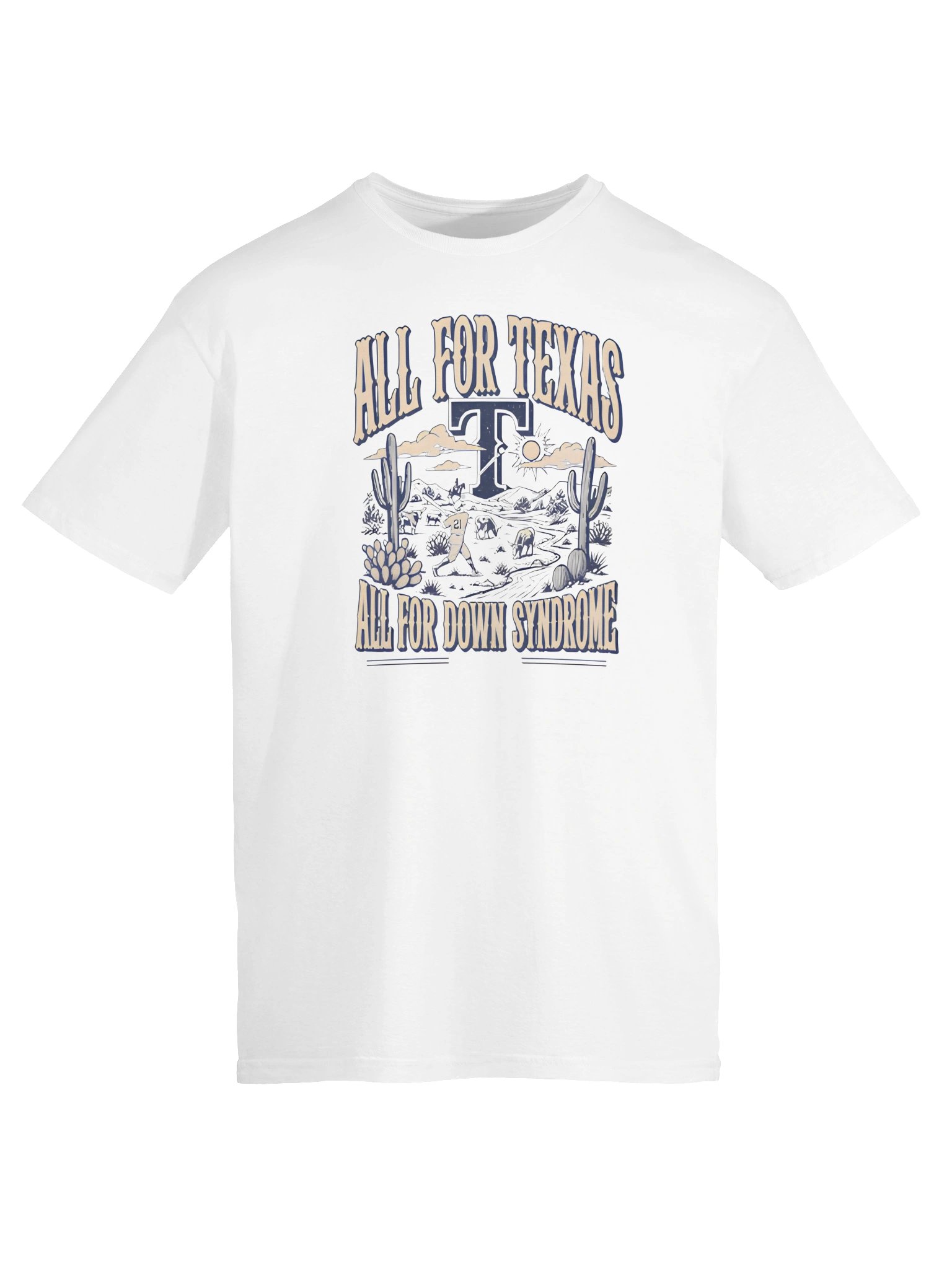 All For Texas All For Down Syndrome Texas Rangers Shirt product image (2)