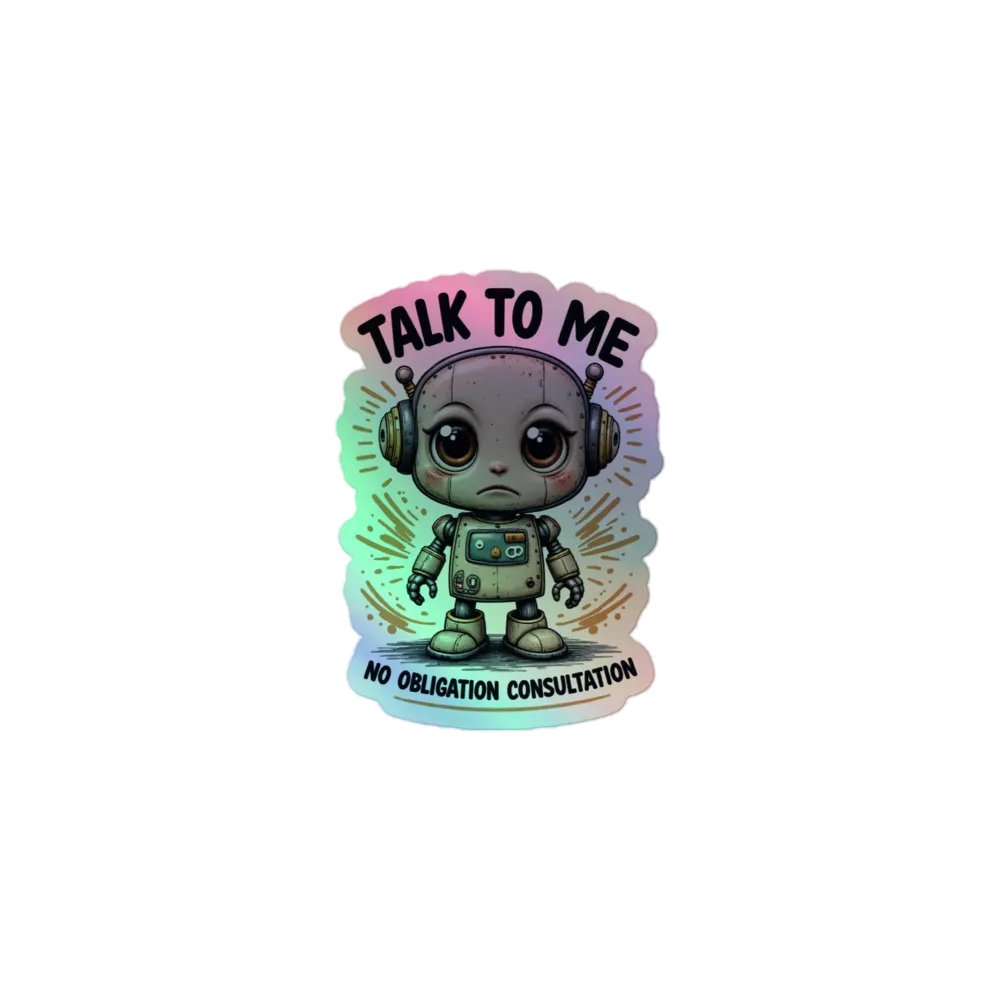Talk To Me - Robot Holographic Sticker Sheet product image (1)