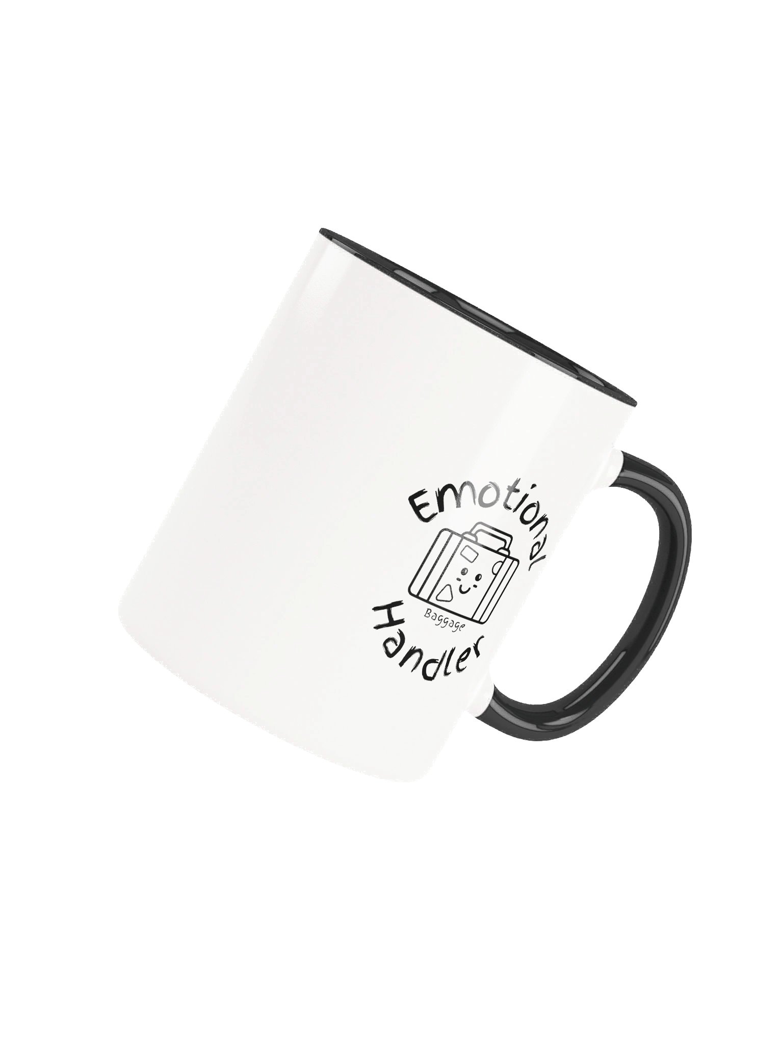 Emotional Baggage Handler Worn Smiling Suitcase Ceramic Mug product image (4)