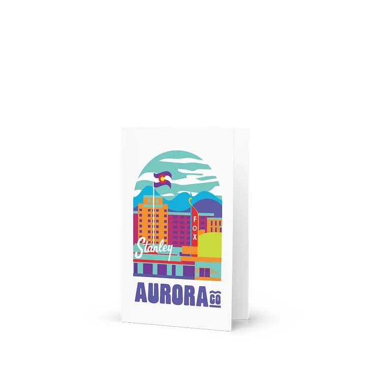 Aurora Cityscape Greeting Card (Multicolor) product image (1)