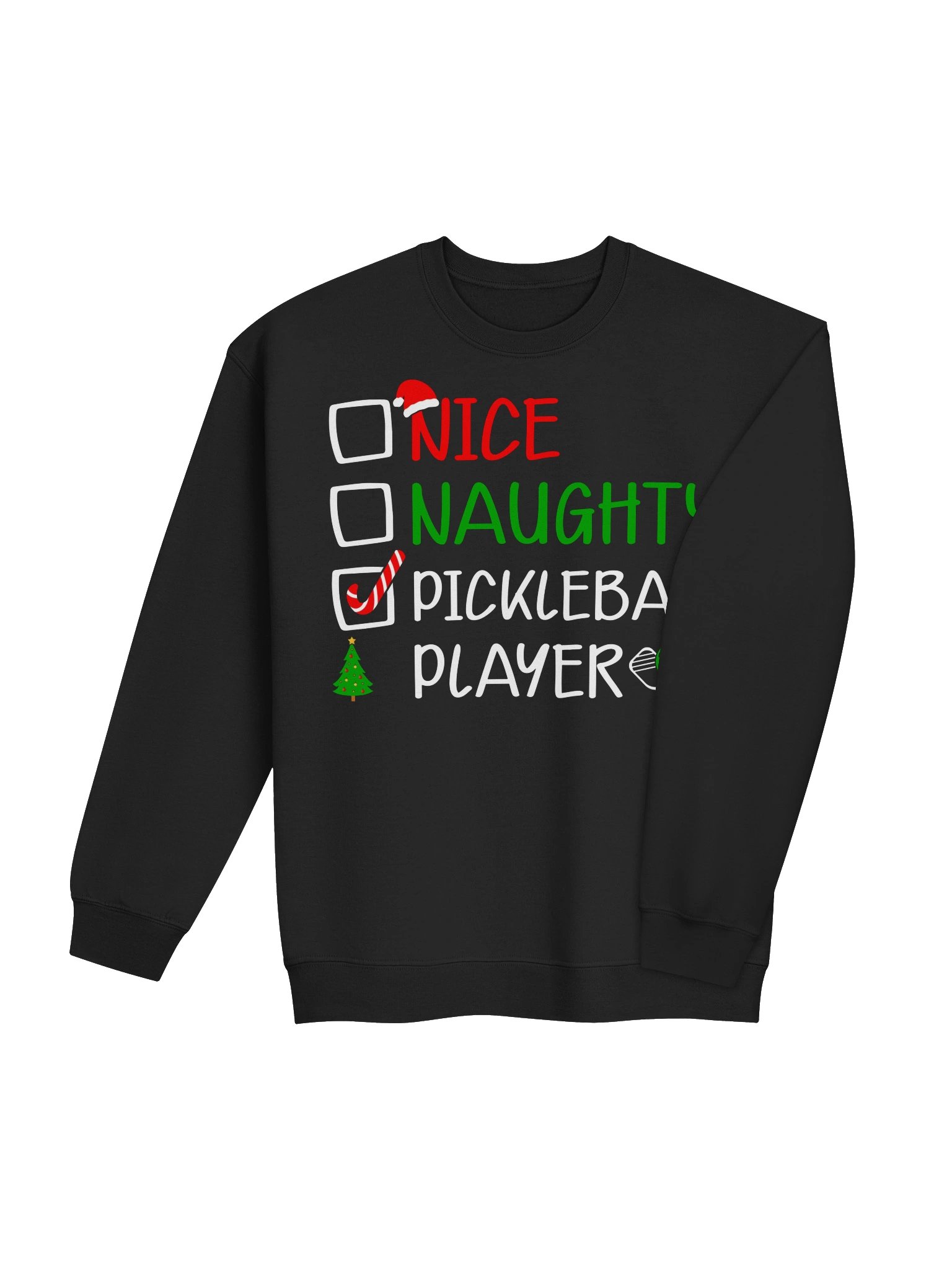 Nice Naughty Pickleball Player Sweatshirt – Christmas Pickleball Sweatshirt product image (24)
