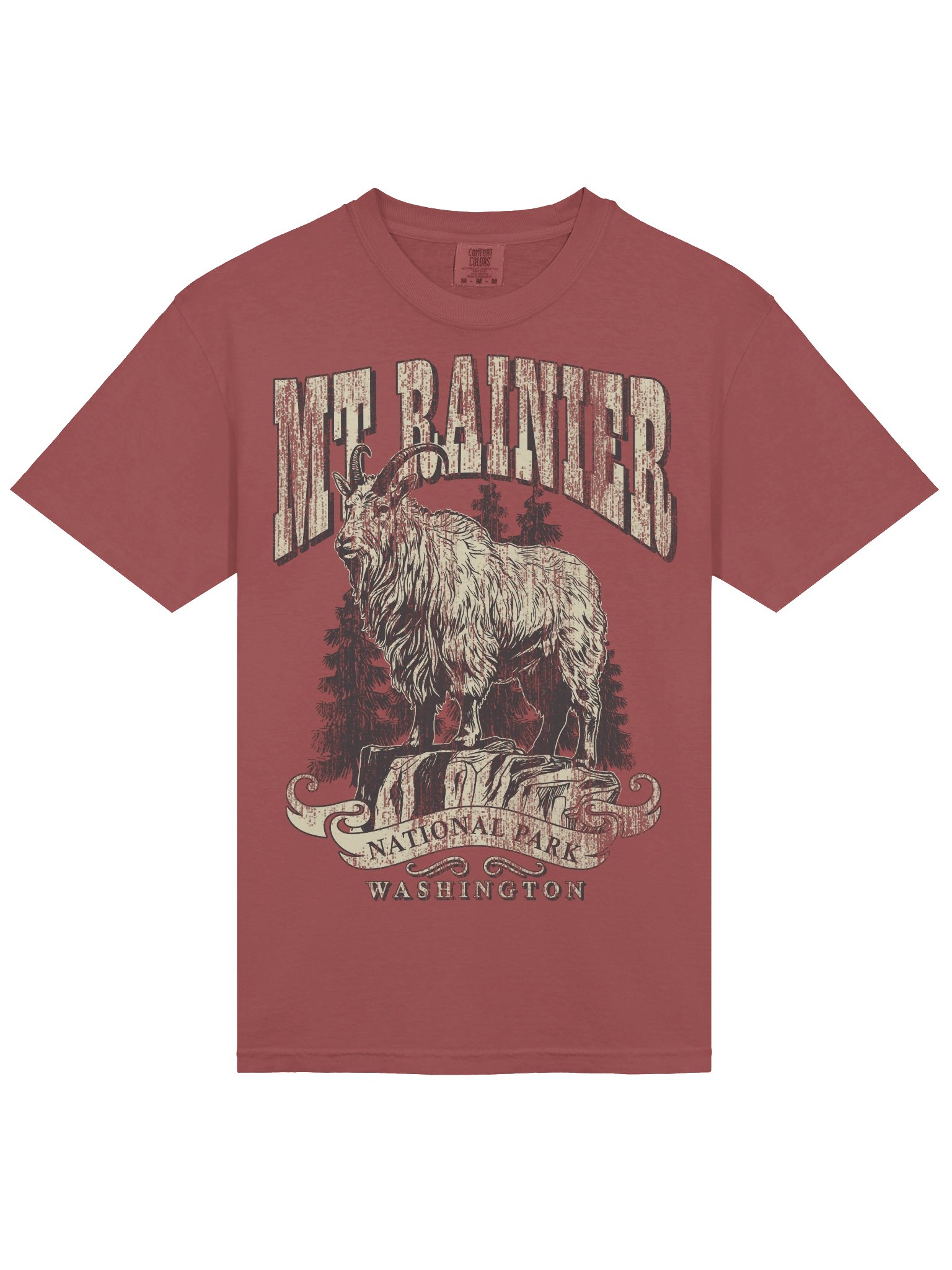 Mount Rainier National Park Shirt – Vintage Mountain Goat Graphic Tee Washington product image (7)