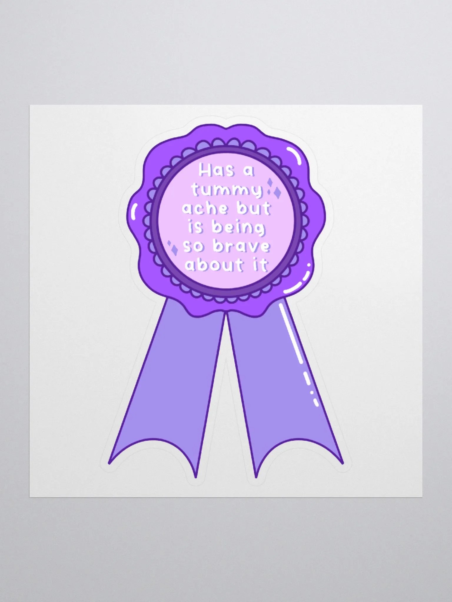 Tummy Ache Warrior Kiss Cut Sticker product image (2)