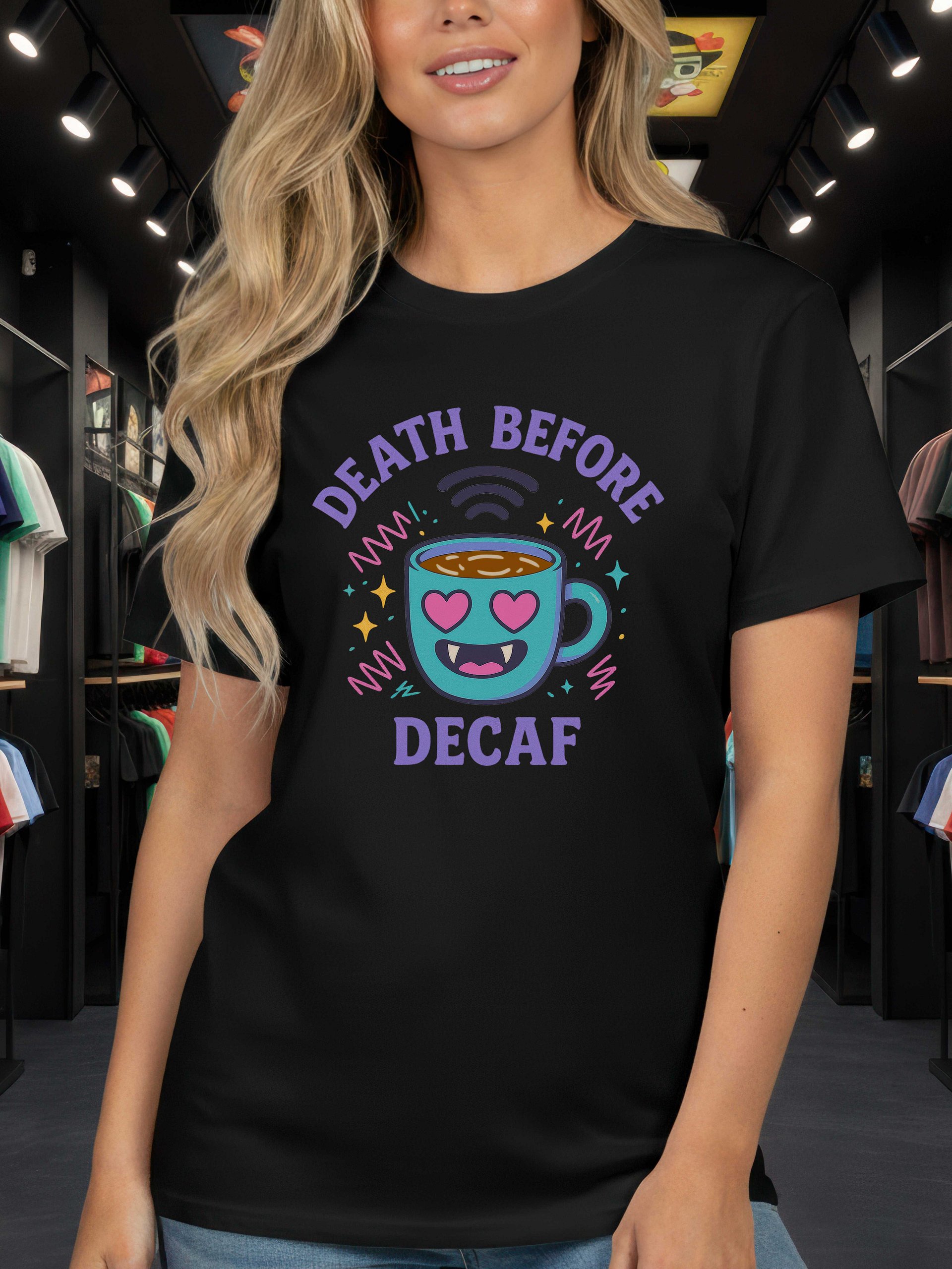 Death Before Decaf - Caffeine Core - AS Colour Unisex Premium T-Shirt product image (1)