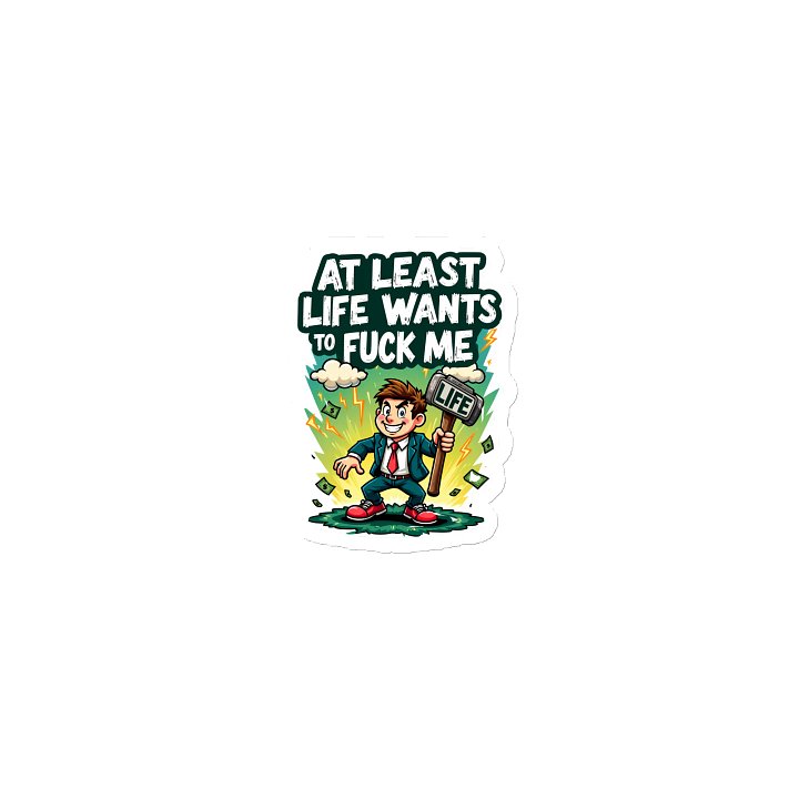 Life Hammer Cartoon Die-Cut Magnets product image (1)