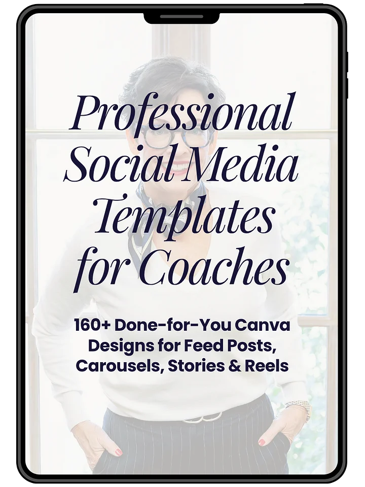 Professional Social Media Templates for Coaches: 160+ Done-for-You Canva Designs for Feed Posts, Carousels, Stories & Reels product image (1)