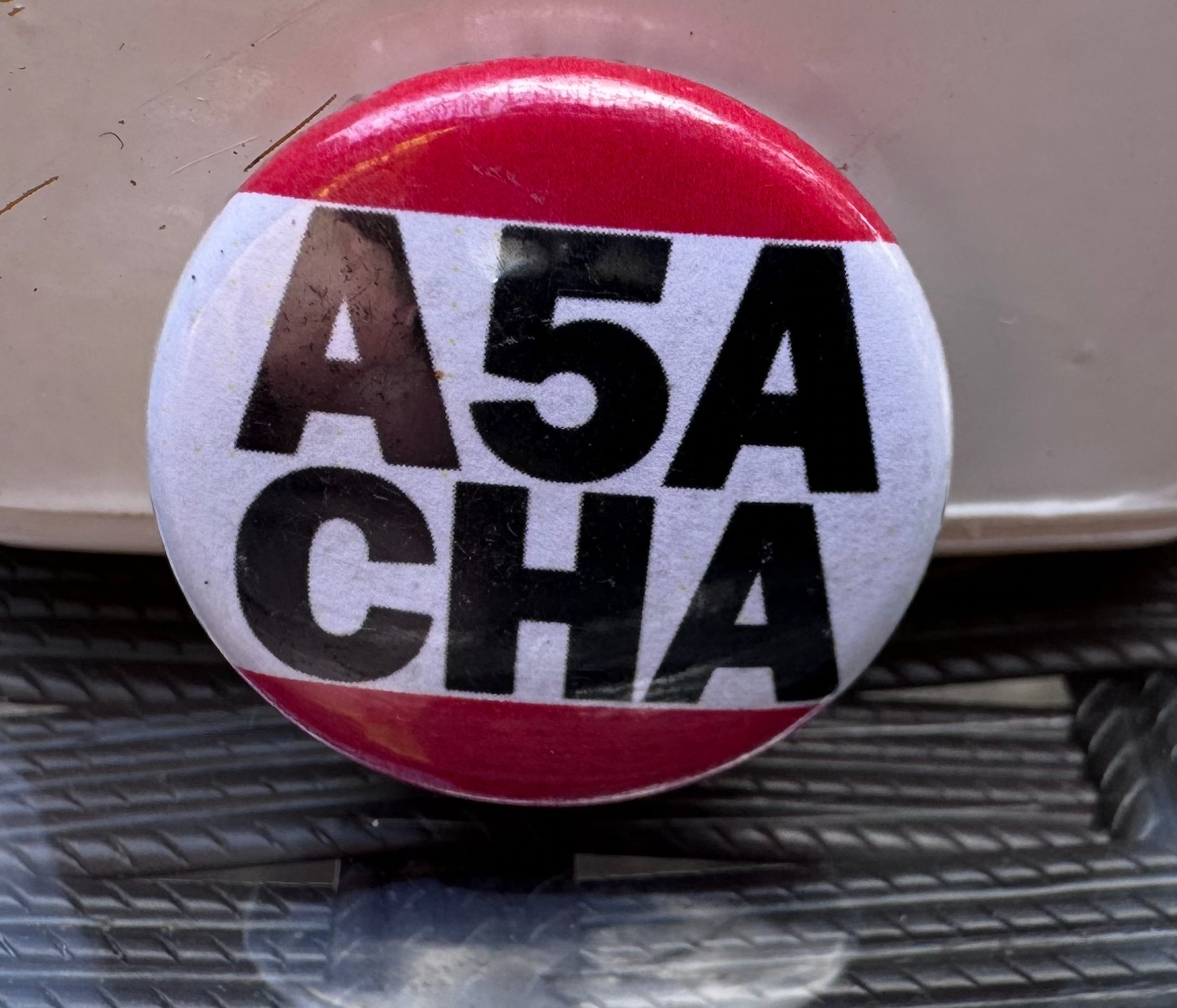Across Five Aprils: Black on White CHA 1" Button product image (1)