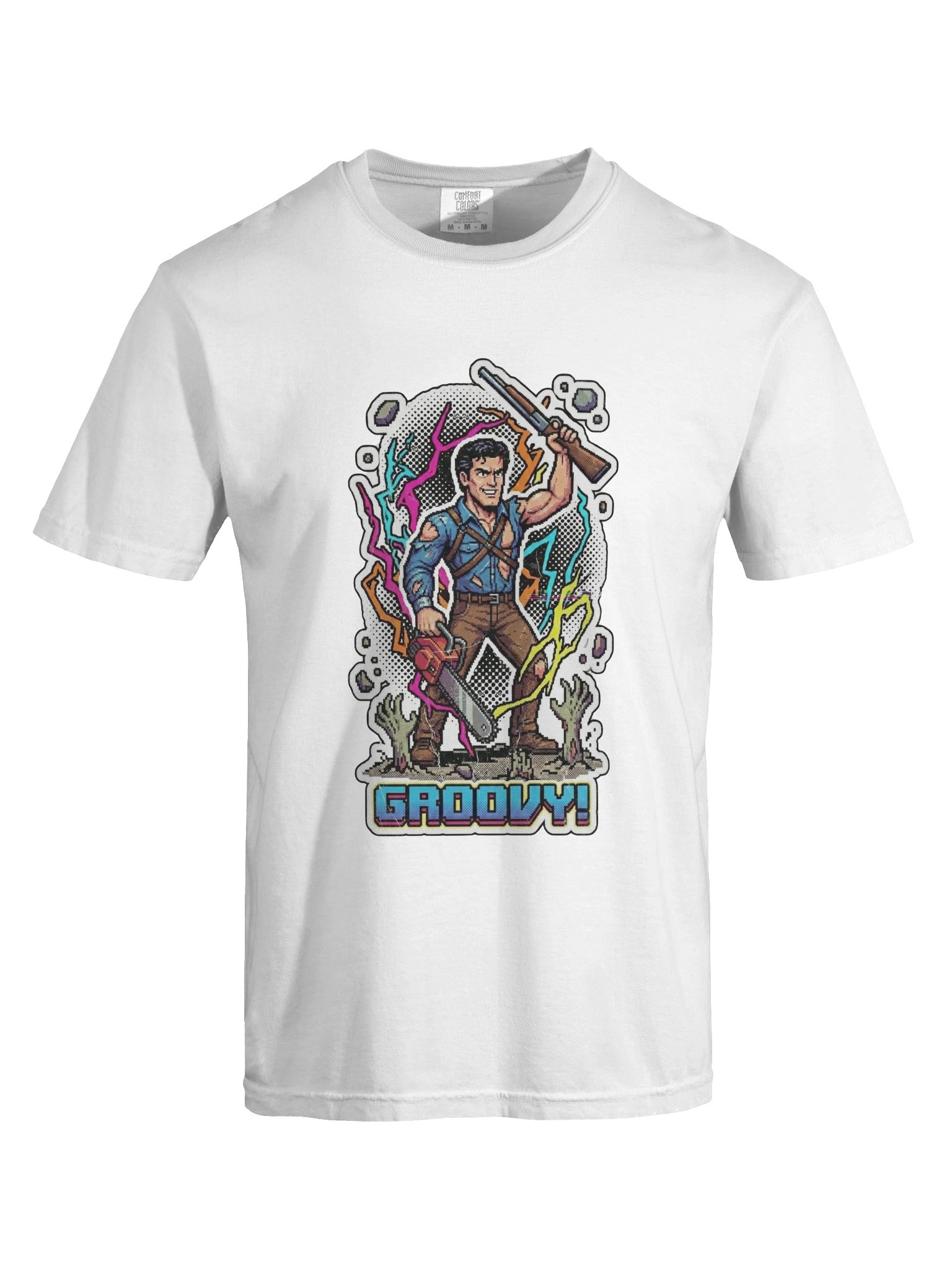 8-Bit Ash: Army of Darkness 90s Graphic Tee product image (7)
