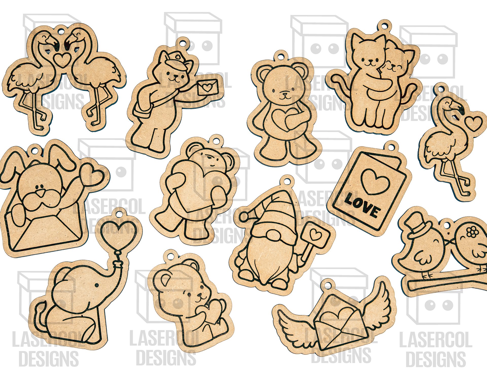 Valentine's Day Cutouts / Tags - Laser Cut Files product image (9)