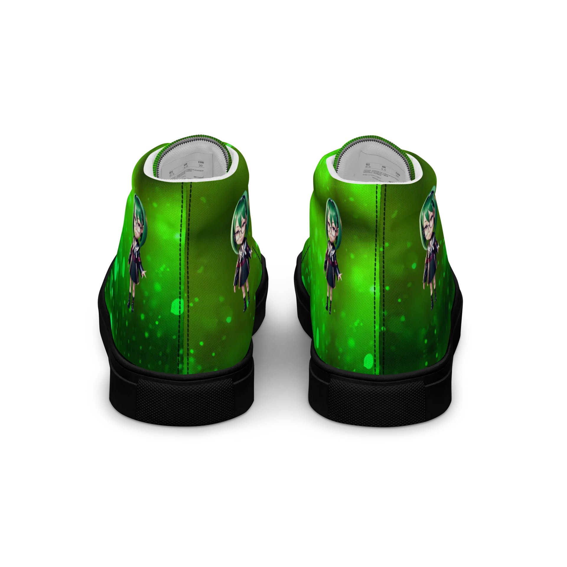 (Green CHIBI) K Women's High Top Canvas Shoes product image (4)