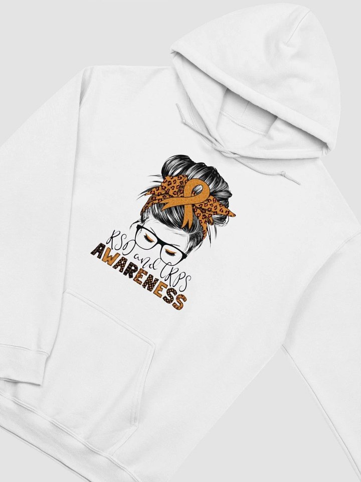Messy bun RSD and CRPS Awareness Hoodie product image (2)