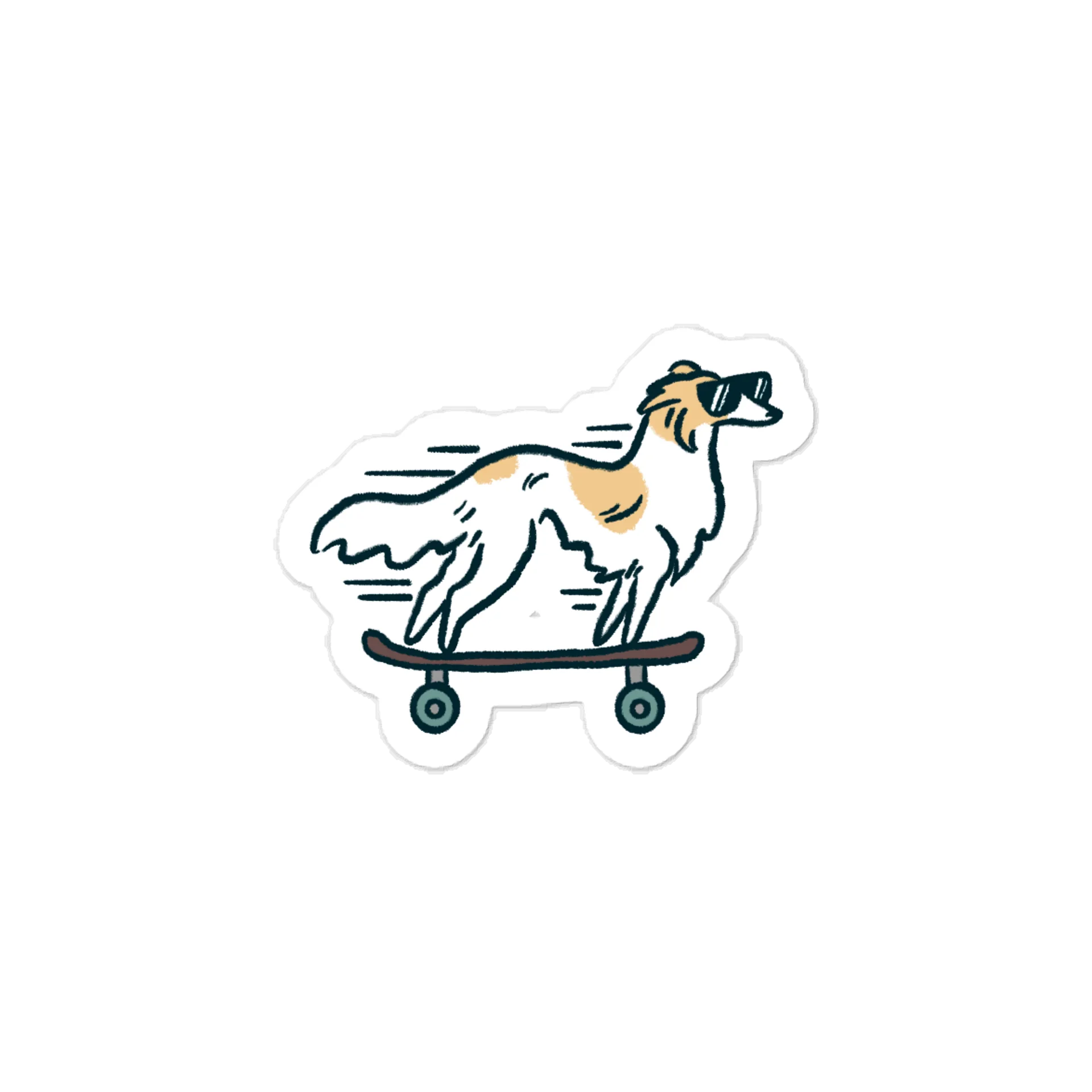 Fast Dog Sticker - Cream Spotted product image (1)