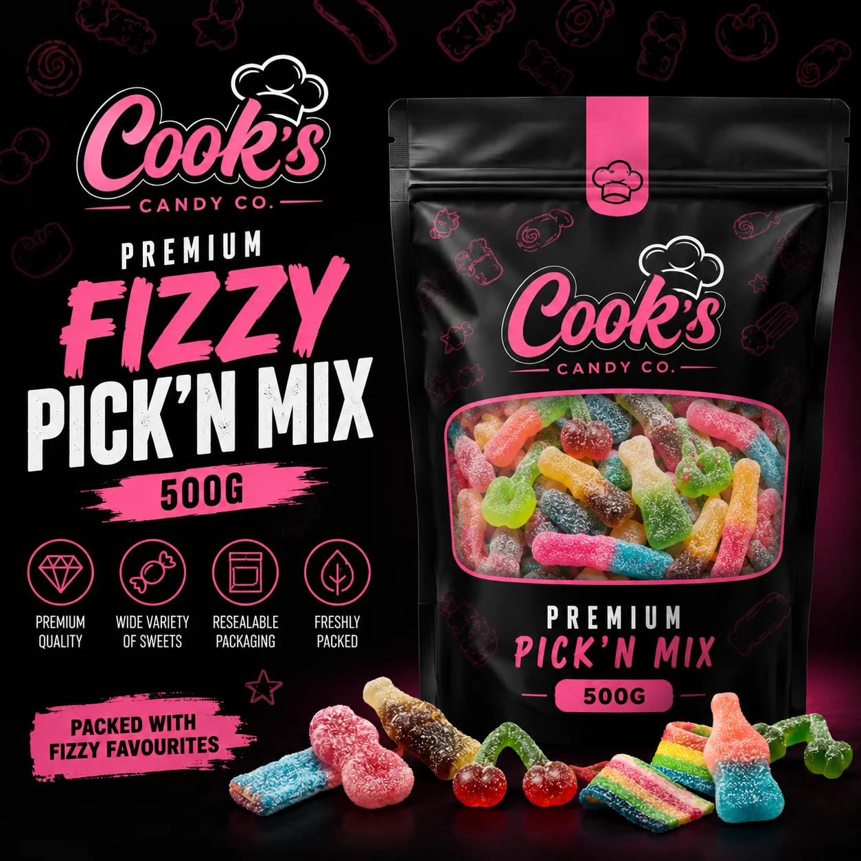 Premium Fizzy Pick’n Mix – 500g product image (1)