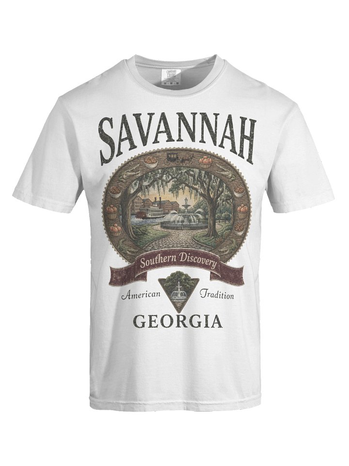 Vintage Savannah Shirt, Georgia Graphic Tee, Comfort Colors 1717 Southern Travel Souvenir T-Shirt product image (28)