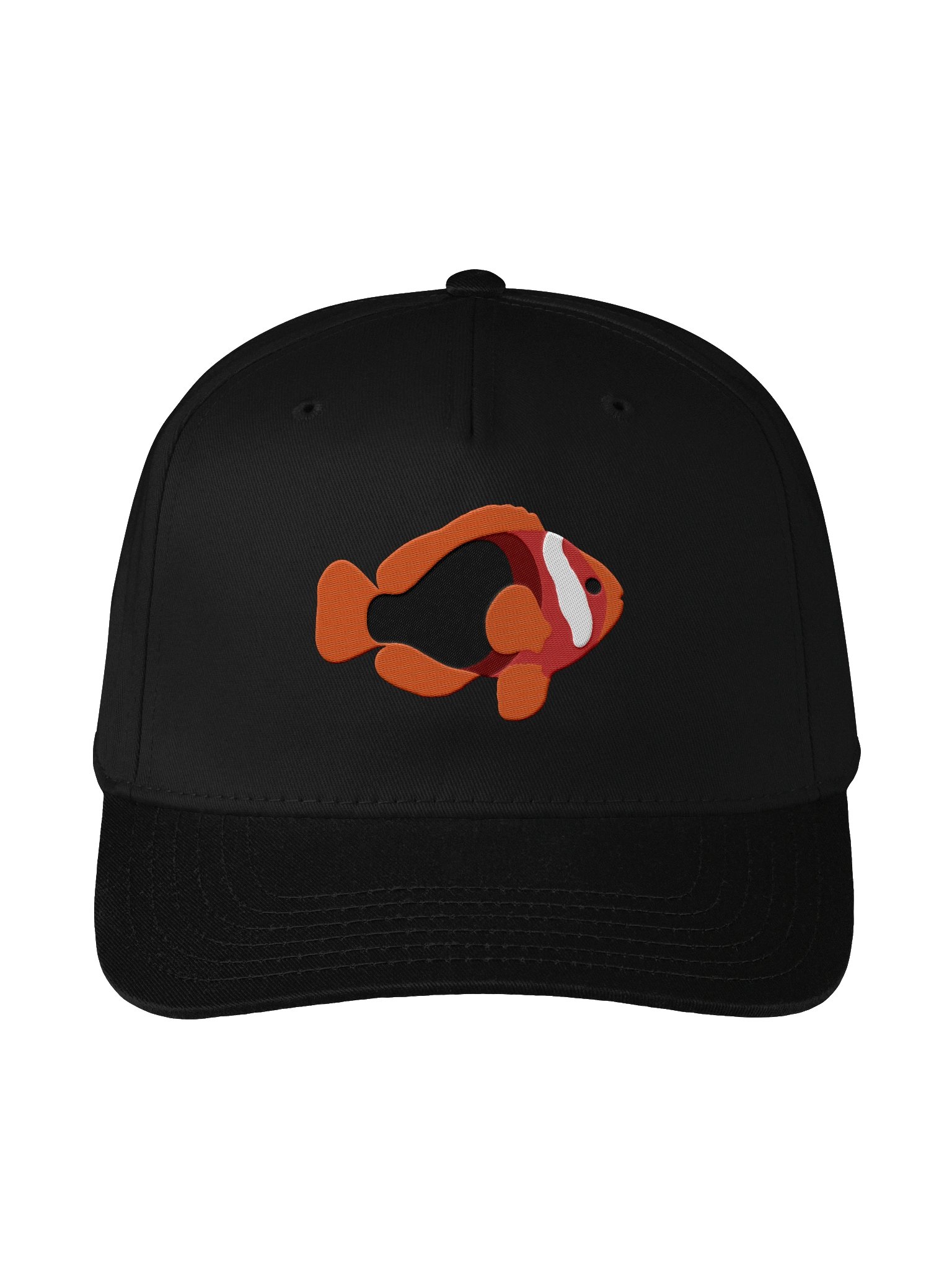 Tomato Clownfish Embroidered Mid-Profile Baseball Cap | Saltwater Reef Aquarium Fish Hat product image (1)