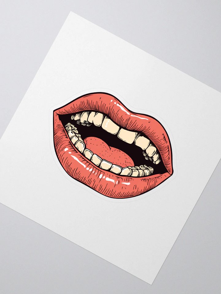 Open Mouth 80's Design Style sticker product image (2)