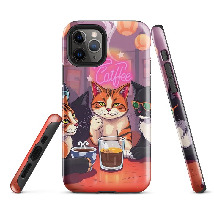 Tough Case for iPhone-Love, Lattes & Purrs product image (1)