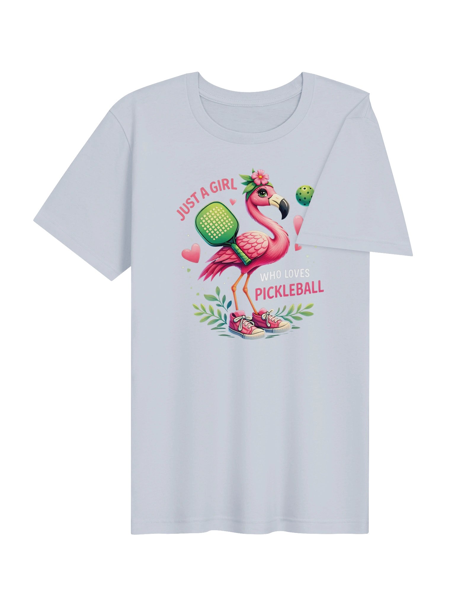 Just a Girl Who Loves Pickleball T-Shirt | Flamingo Pickleball Tee product image (7)