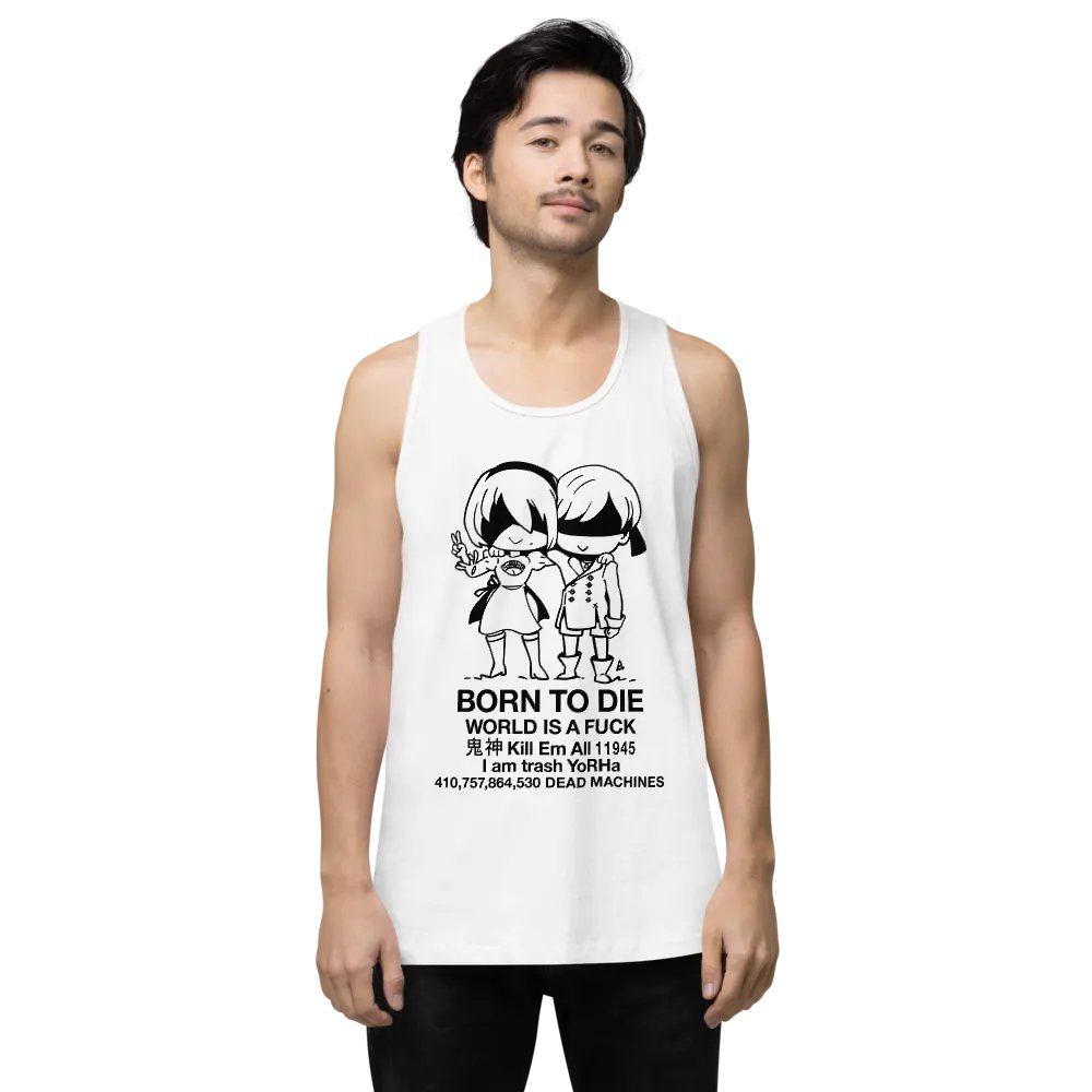 BORN TO DIE - TANKTOP - WHITE product image (2)